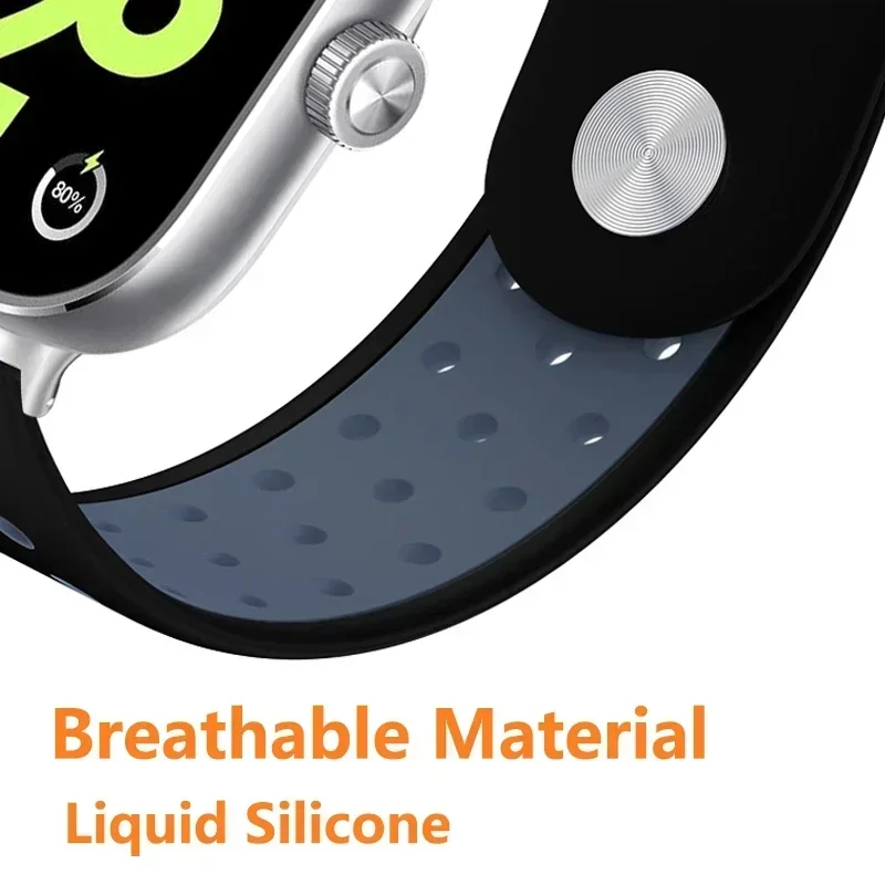 Correa de silicona transpirable para Samsung Galaxy Watch8 44mm 40mm Correa pulsera Correa para Galaxy Watch8 Classic 46mm - imagen 4