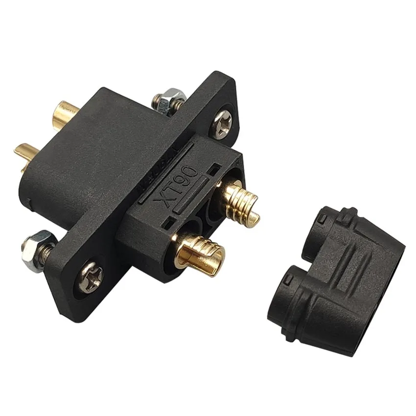 Juego de conectores de batería XT90E-M + XT90H-F, enchufe macho XT90E, conector chapado en oro, pieza de conexión DIY para accesorio de Dron de avión RC