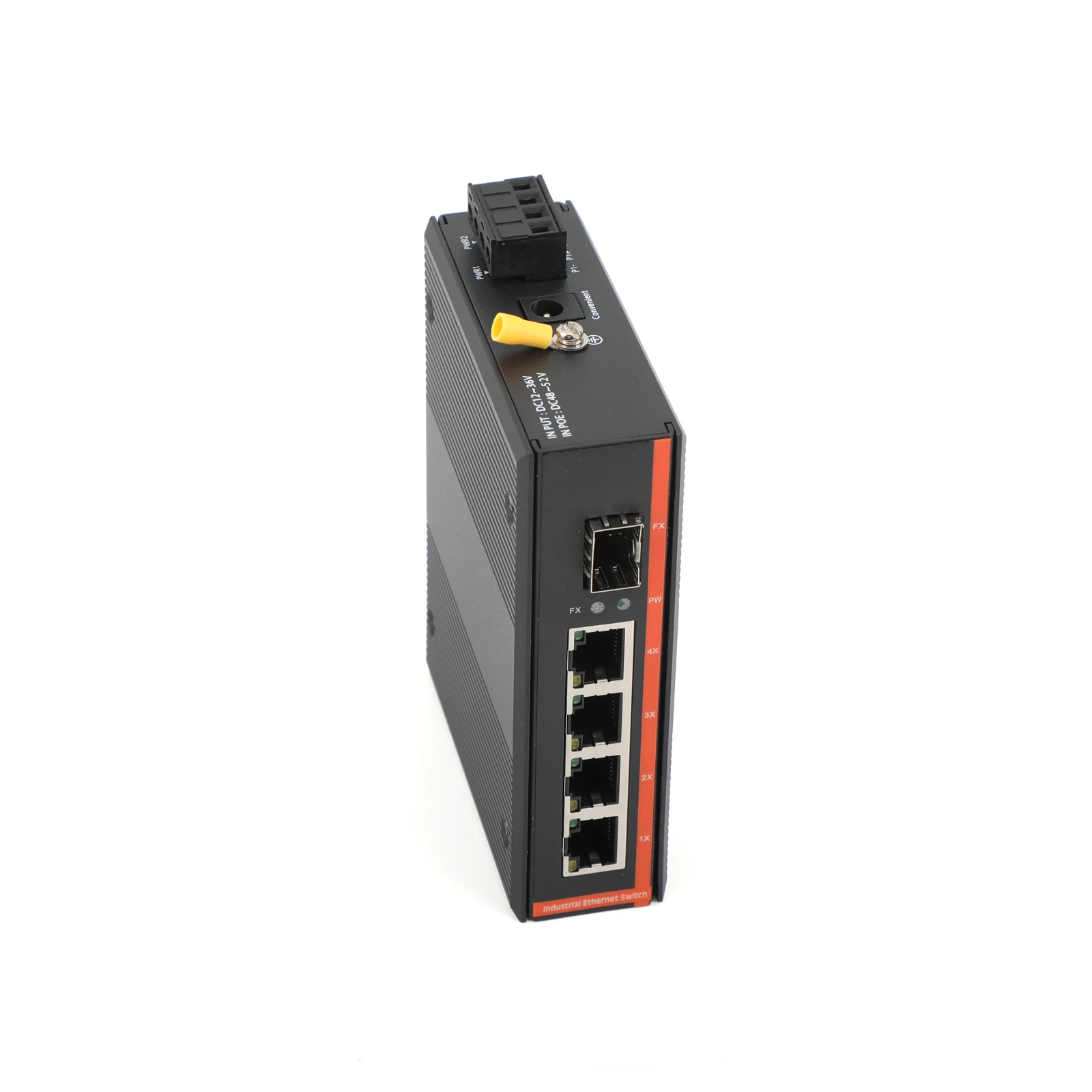 1 Uds 1 SFP a 4 RJ45 Gigabit interruptor de fibra óptica Industrial-velocidad de 10/100/1000M rango de 550M-3KM para uso en red Industrial - imagen 5