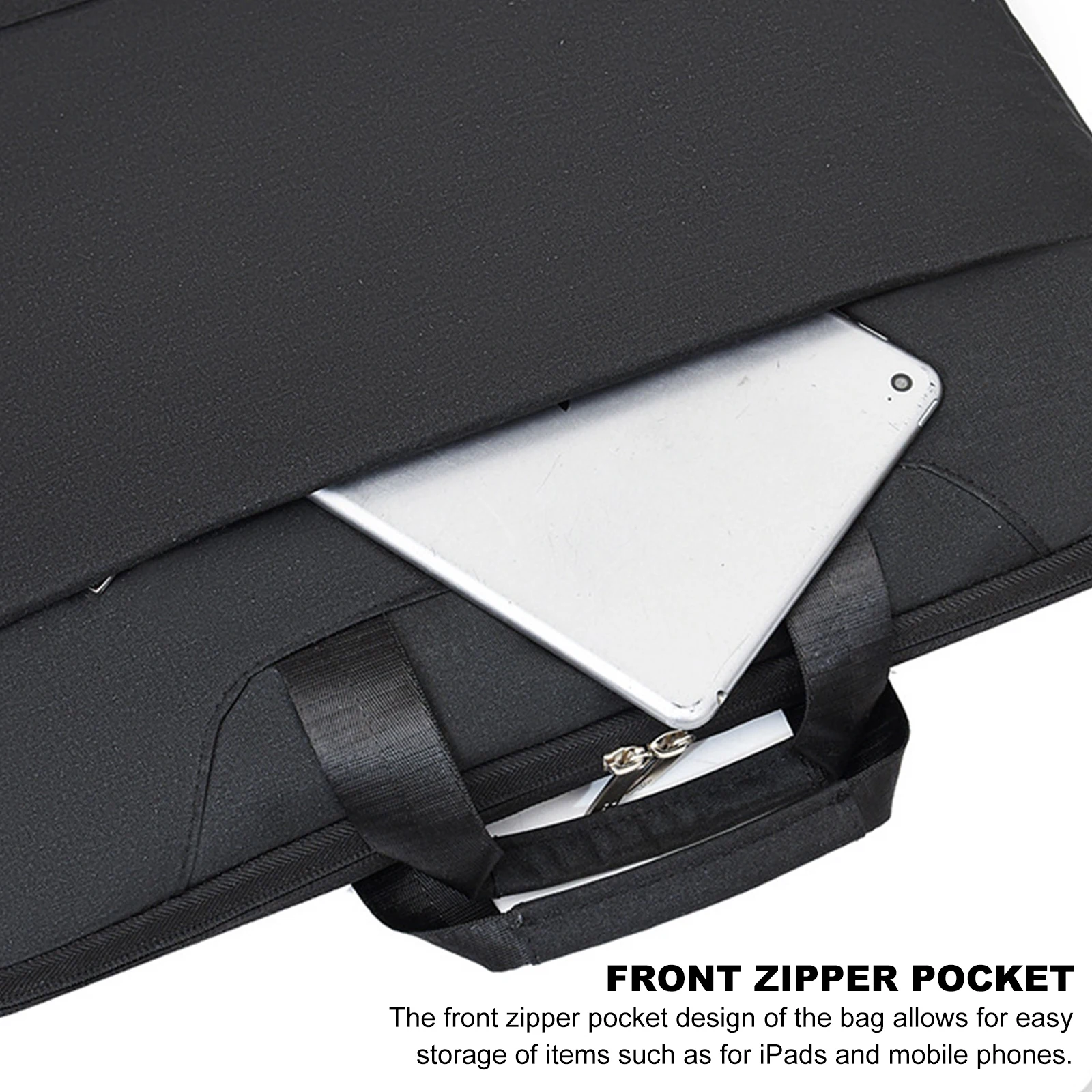 Bolso de hombro protector para ordenador portátil de 15,6 pulgadas, Estuche de transporte para portátil, maletín repelente al agua, funda para portátil o tableta - imagen 5