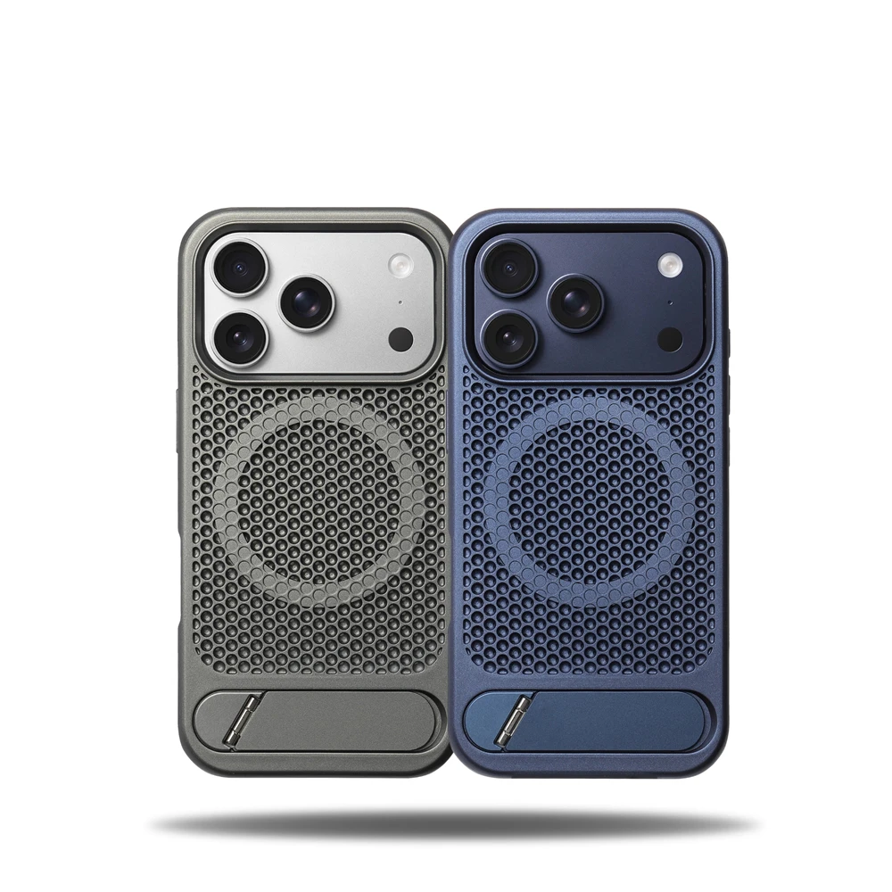 Funda de parachoques magnético con soporte de disipación de calor para iPhone 17 Pro Max Air 16 15 14 13 12 Magsafe cubierta transpirable de carga inalámbrica - imagen 2