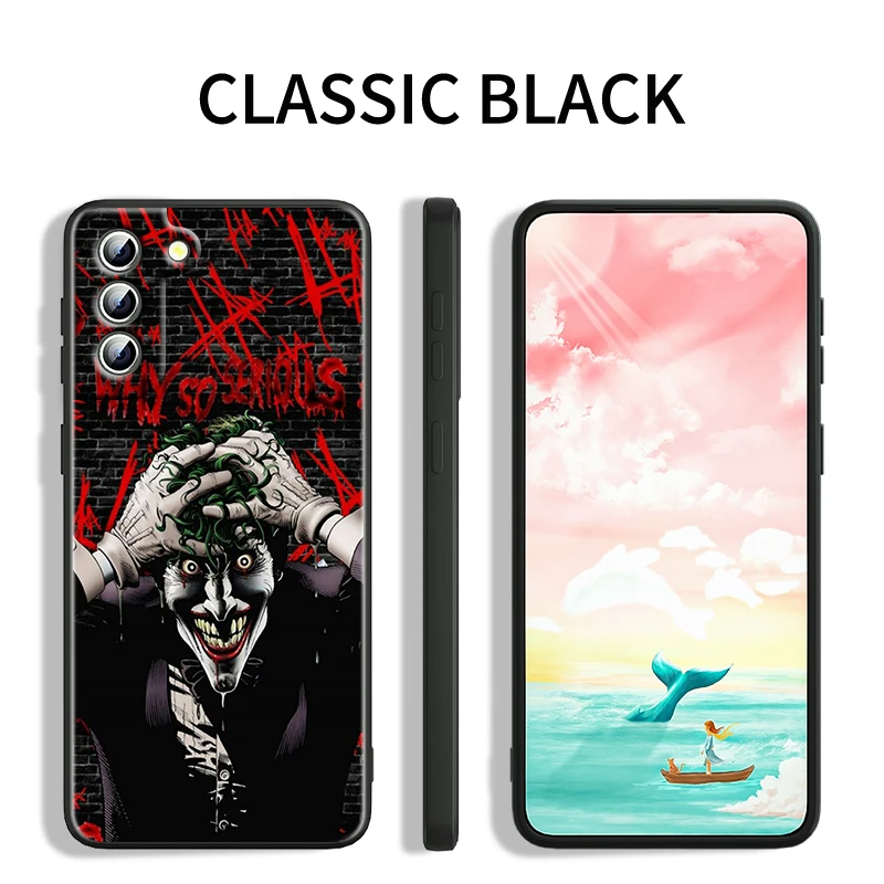 Villain The J-Joker personalidad para Samsung Galaxy S24 S23 S22 S21 S20 FE S10 S10E Plus Ultra Pro Lite 5G funda de teléfono suave negra - imagen 4
