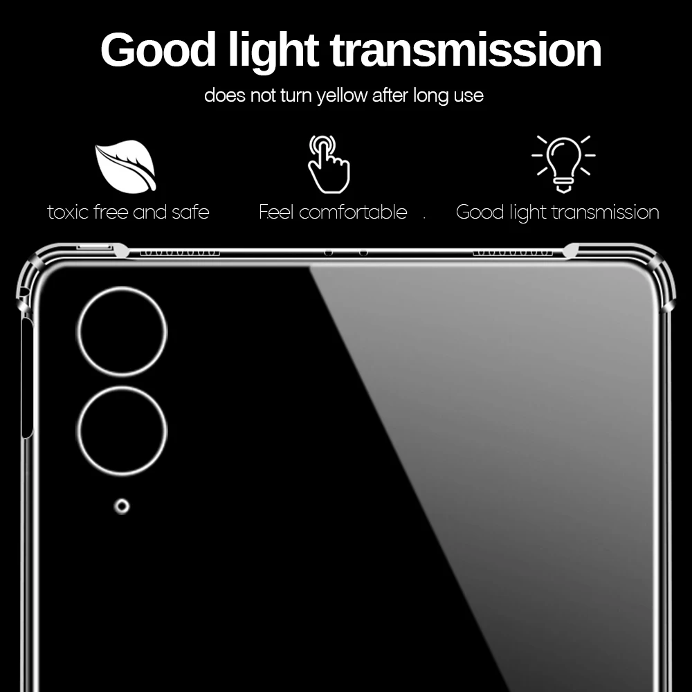 Funda transparente a prueba de golpes para Samsung Galaxy Tab S9 FE Plus, Airbags, Soft Cover TPU, Samsung TabS9FE S9FE S 9 FE + S9FE - imagen 4