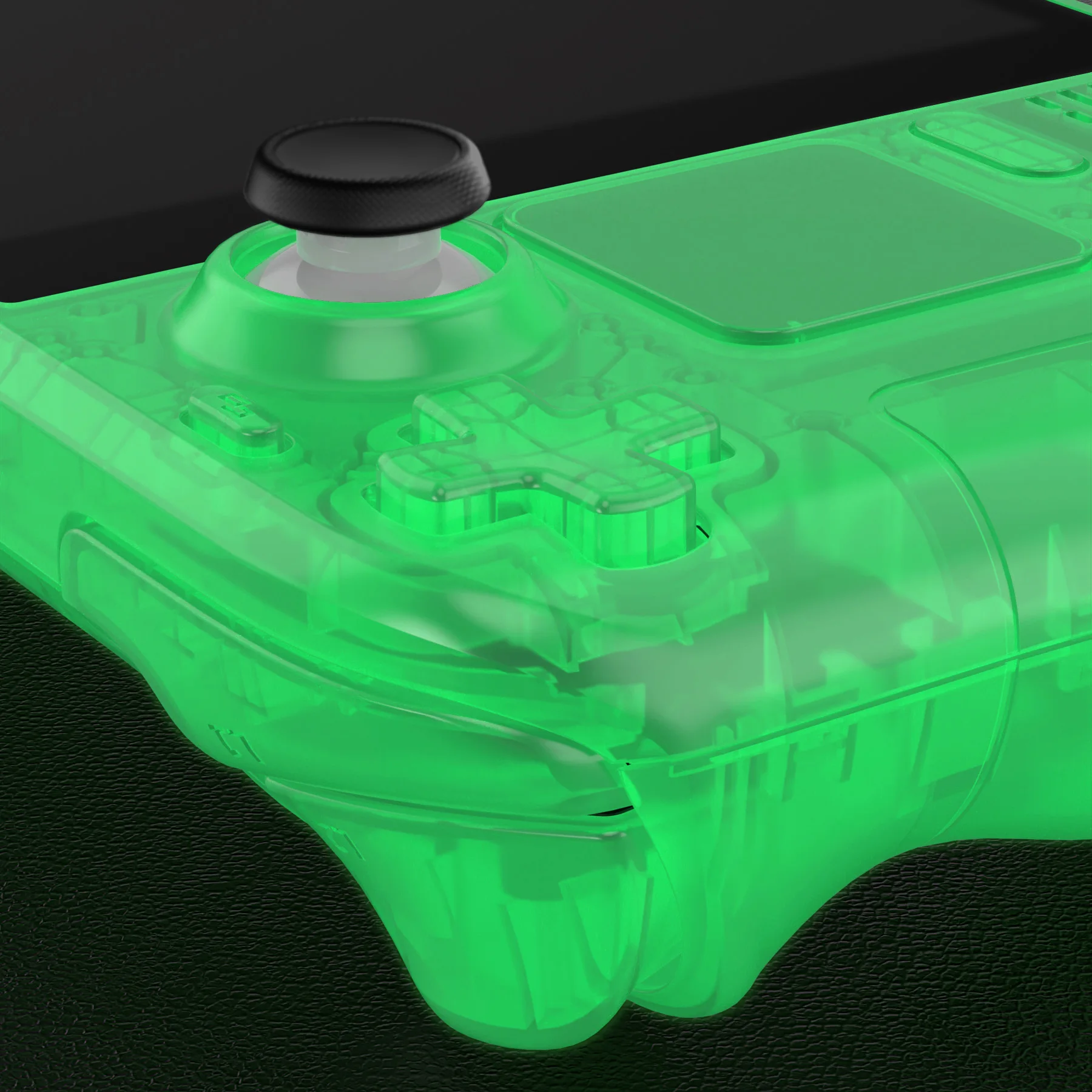 eXtremeRate que brilla en la oscuridad - Funda de carcasa de repuesto verde DIY para Steam Deck LCD o OLED (selectar su modelo) - imagen 4