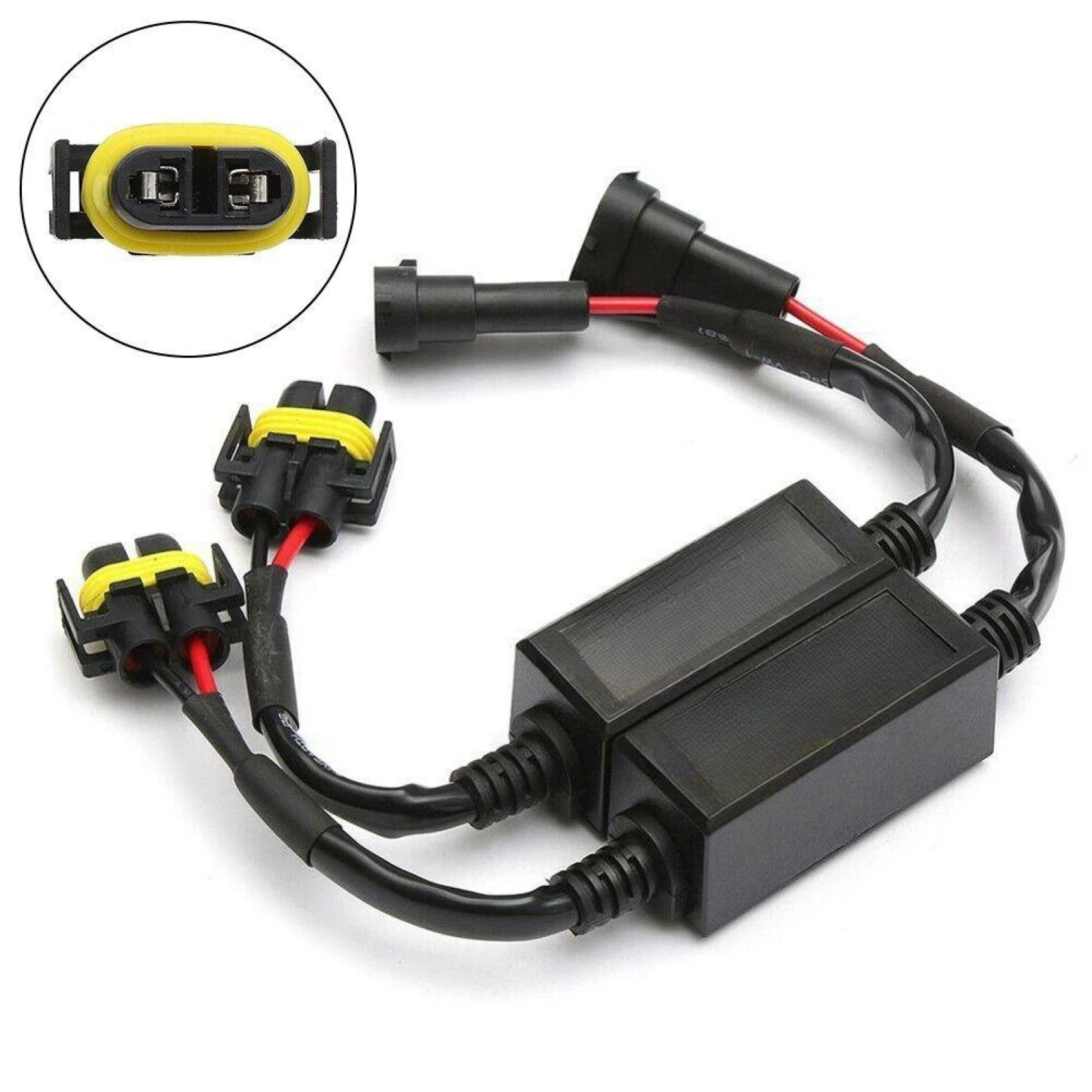 Adaptador decodificador de cableado LED Canbus, 2 uds., faros de coche, resistencia antisintillón sin errores, adaptador H8 H9 H11, cancelador de advertencia - imagen 2