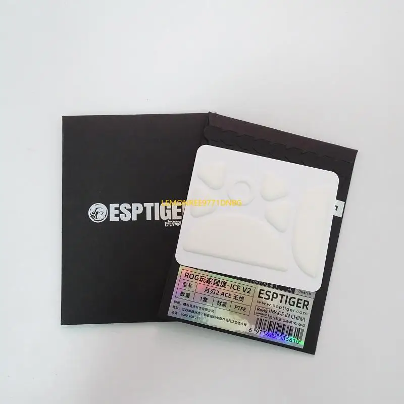 D7YC redondas curvas bordes los pies del mouse para almohadilla para ratones para Rog Keris II AP36K PTFE PTFE PTFE - imagen 4