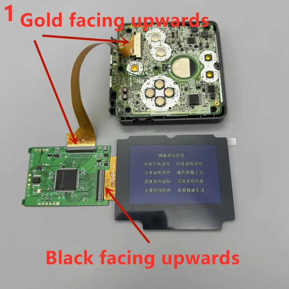 LCD GBASP IPS de 2,9 pulgadas y carcasa nueva para GBASP/Juego de Nintendo BOY ADVANCE SP/soporte de pantalla de píxeles/necesita ser descascada - imagen 4