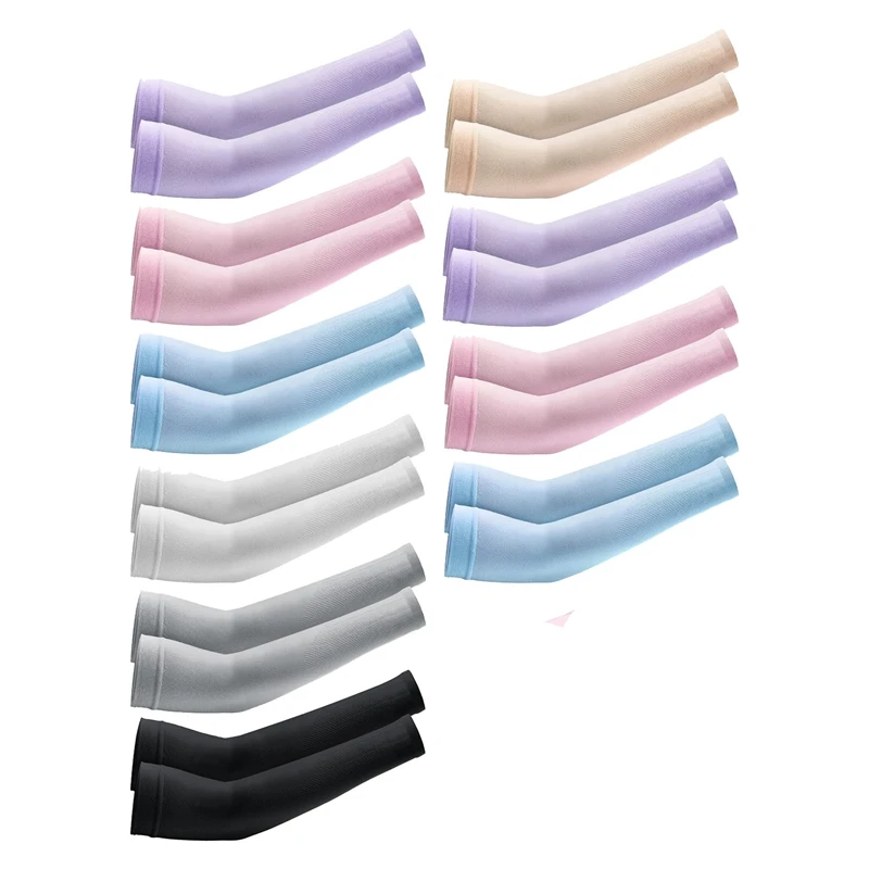 Mangas de brazo de refrigeración para hombre y mujer, calentadores de protección UV para correr, ciclismo, senderismo y Golf, 10 pares