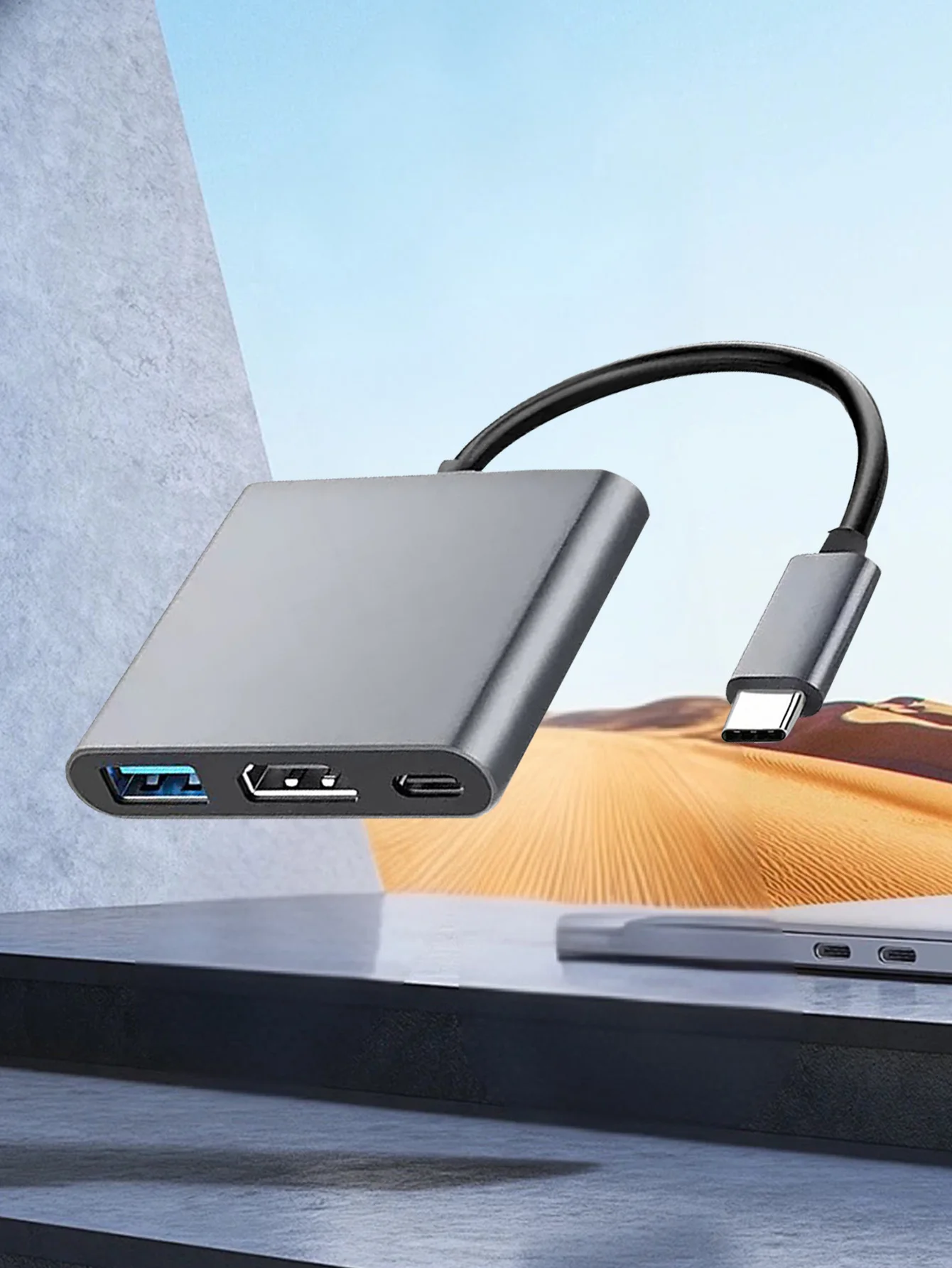 Convertidor tipo c 3 en 1, interfaz USB3.0, convertidor OTG multifunción, transmisión de alta velocidad - imagen 2