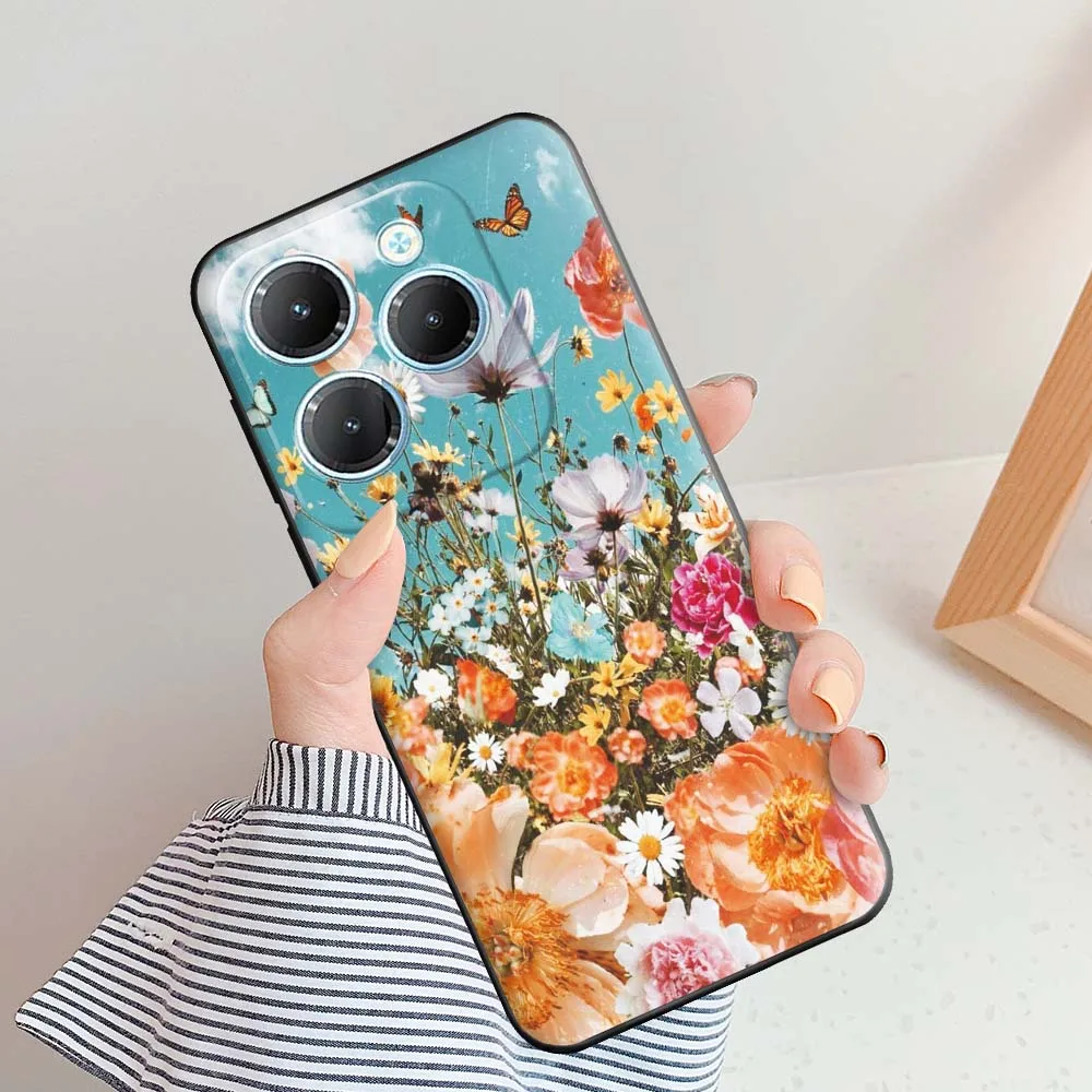 Funda de silicona con dibujos animados para Infinix Hot 40, carcasa bonita de animales para Infinix Hot 40 Pro, parachoques de TPU - imagen 2