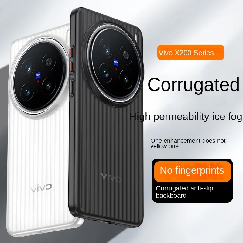 Para VIVO X200 Pro Hard PC mate transparente antideslizante funda protectora trasera para VIVO X200 X200Pro cubierta completa carcasa de teléfono