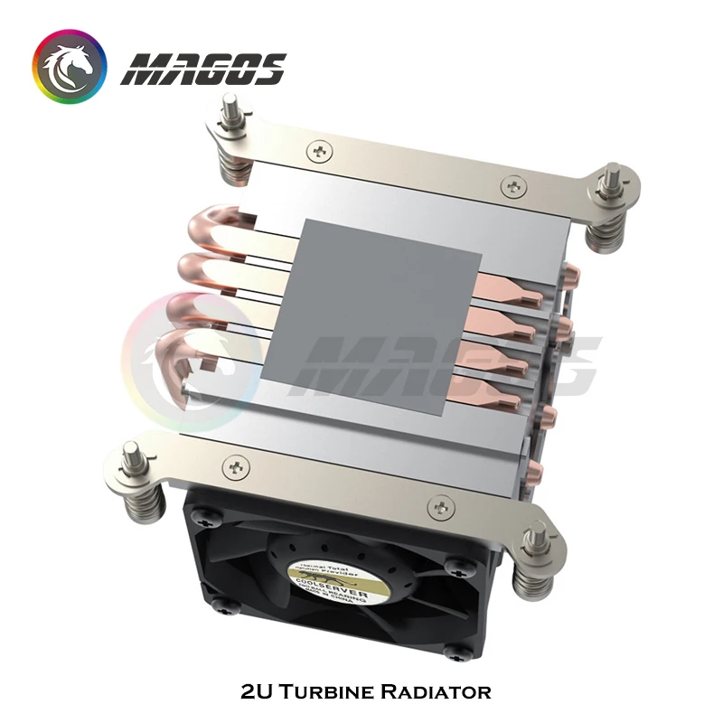 Enfriador de agua de CPU, 4 tubos de calor, servidor Universal 2u, radiador silencioso PWM 6800RPM, ventilador de refrigeración de aire para LGA 2011 /1151/AMD AM4 - imagen 3