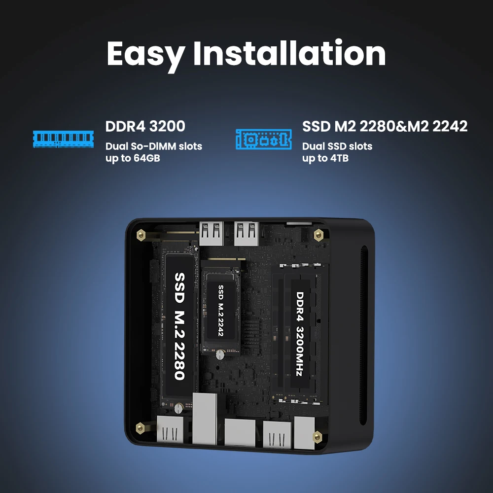 Mini Pc Ordenador Genmachine AMD Ryzen 5 4600U Mini Pc Windows 11 Ryzen Desktop 6C/12T 4,0 GHz perfecto para Streaming y Trabajo Diy - imagen 5