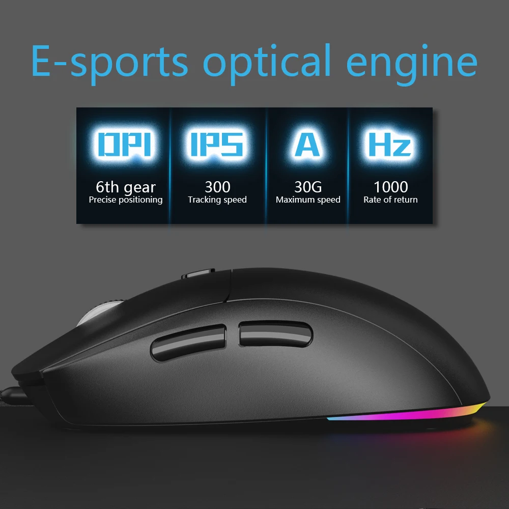 Ratón con cable USB, ratón de ordenador con cable, DPI, ajustable, ergonómico, de 6 botones, para el hogar y la Oficina, para ordenador portátil, PC, escritorio y Notebook - imagen 4