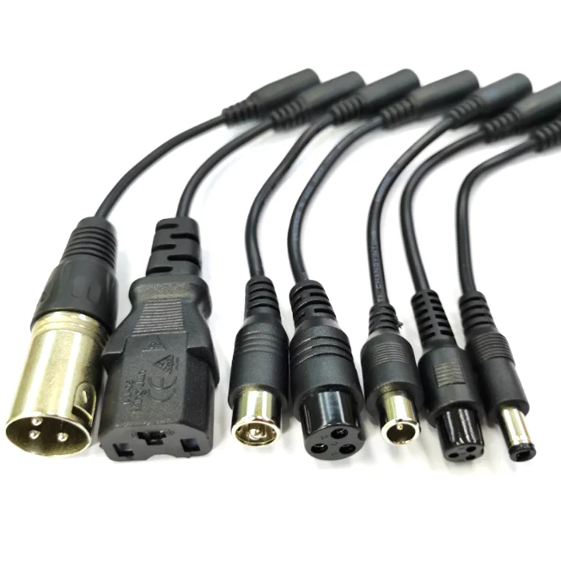 Adaptador de Cable conector DC de 5,5 MM a GX16-XLR-RCA-IEC-GX12-DC para patinete eléctrico, bicicleta, coche, conector duradero de persistencia - imagen 2