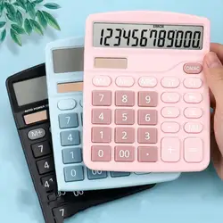 Calculadora solar de 12 dígitos con alimentación dual para oficina