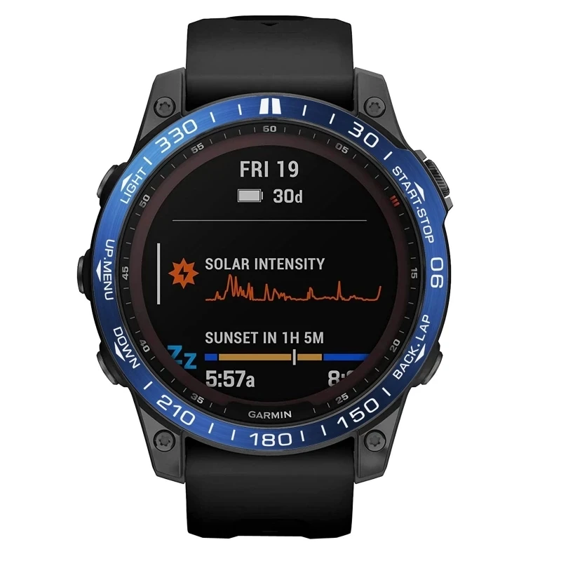 Cubierta de acero inoxidable para reloj inteligente Garmin Fenix 6X Pro 6 6S 5 5Plus 7X 7 7S, anillo de bisel adhesivo antiarañazos, protector de Metal - imagen 2