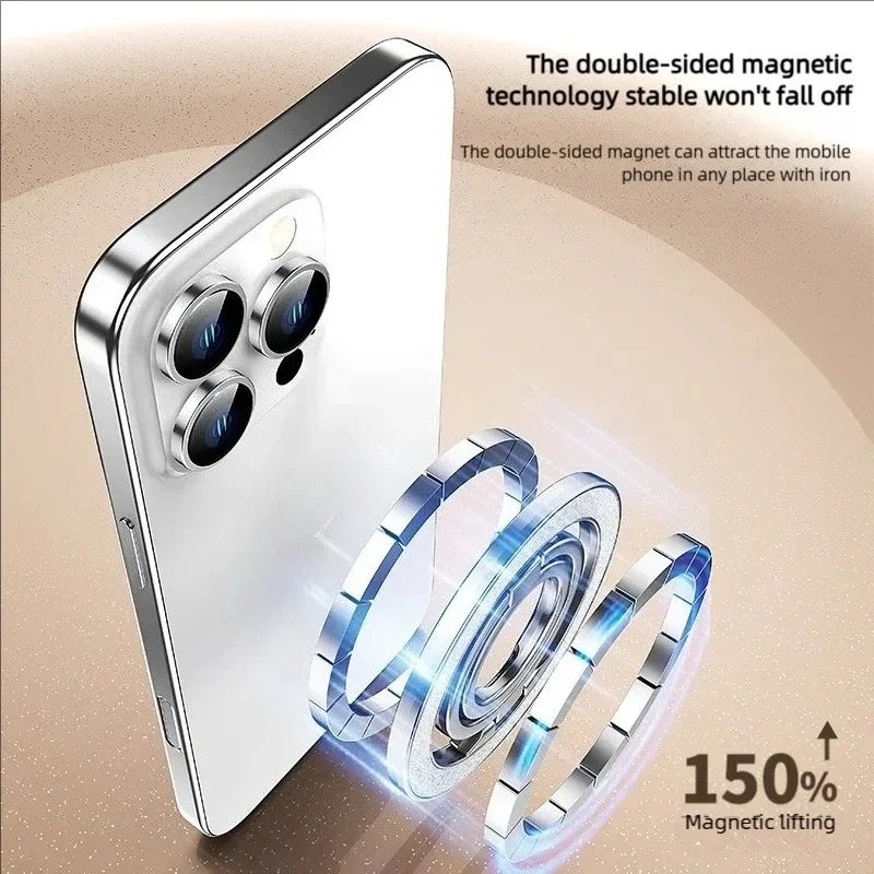 Soporte magnético fuerte para teléfono móvil Magsafe soporte magnético de doble cara soporte de anillo de dedo plegable portátil para Xiaomi iPhone 16 - imagen 3