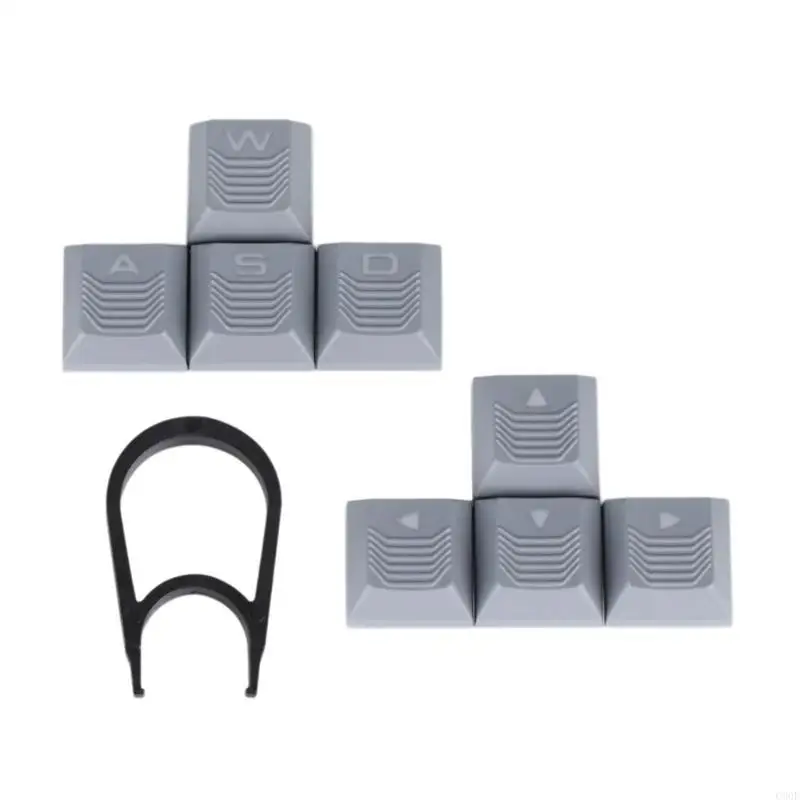 C90F Teclas WASD y flechas retroiluminación translúcida mejora teclado para juegos para jugadores y programadores - imagen 4