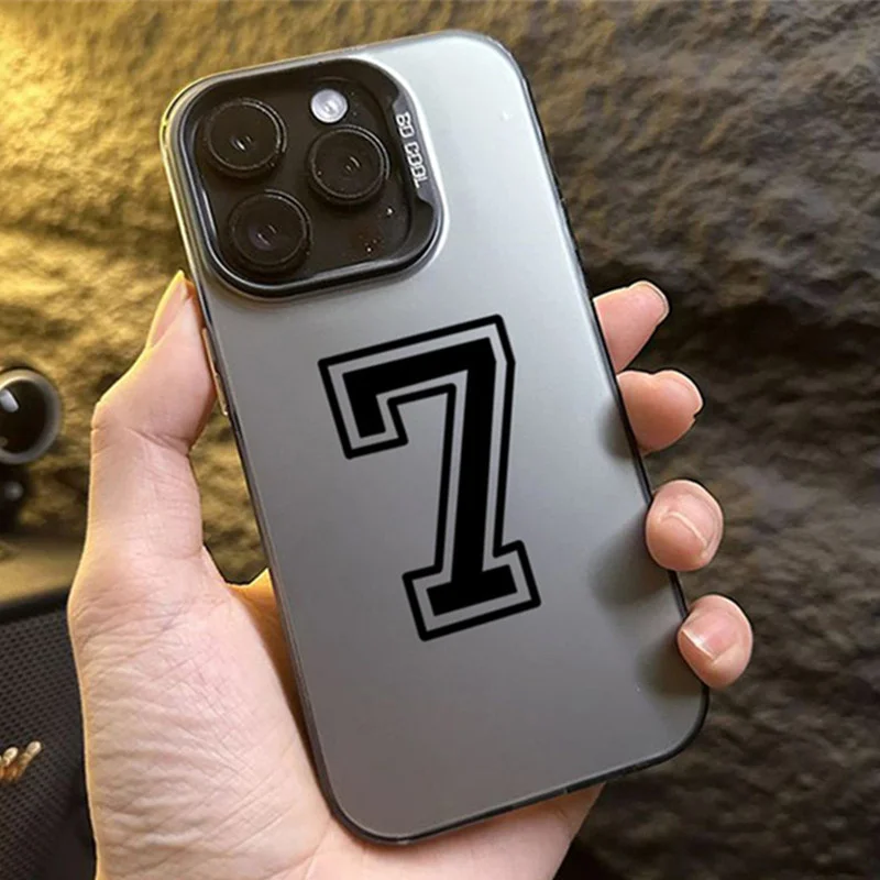Funda de teléfono para iPhone 16 15 14 Pro Max 11 12 13 Pro 7 8 Plus SE 2022 X XS números de la suerte fútbol electrochapa cubierta a prueba de golpes - imagen 3
