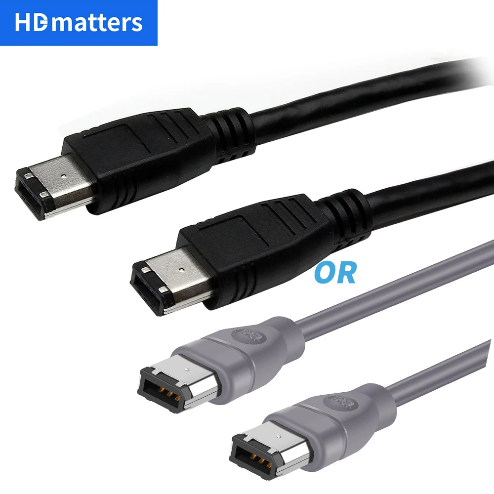 Cable Fiwire 400 Cable Firewire 400 de 6 pines a 6 pines Cable IEEE-1394a de 6 pines