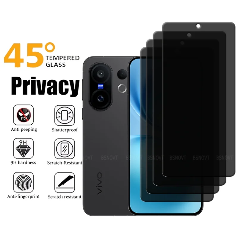 4/3/2/1 Uds para Vivo X200 FE vidrio Vivo X200 FE vidrio templado Protector de teléfono 9H Anti-espía Protector de pantalla de privacidad Vivo X200 FE