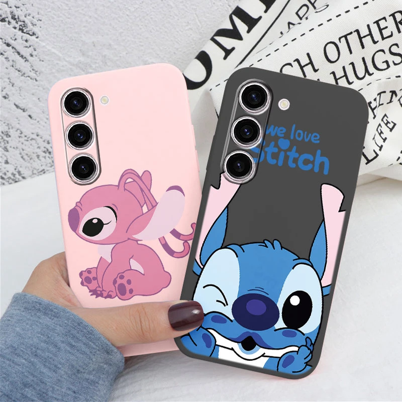 Para Samsung Galaxy S24 S24 + S 24 Ultra funda de dibujos animados Stitch Cool Love Angle lindo Fundas para Samsung S24 Plus Shelll suave TPU Capa - imagen 5
