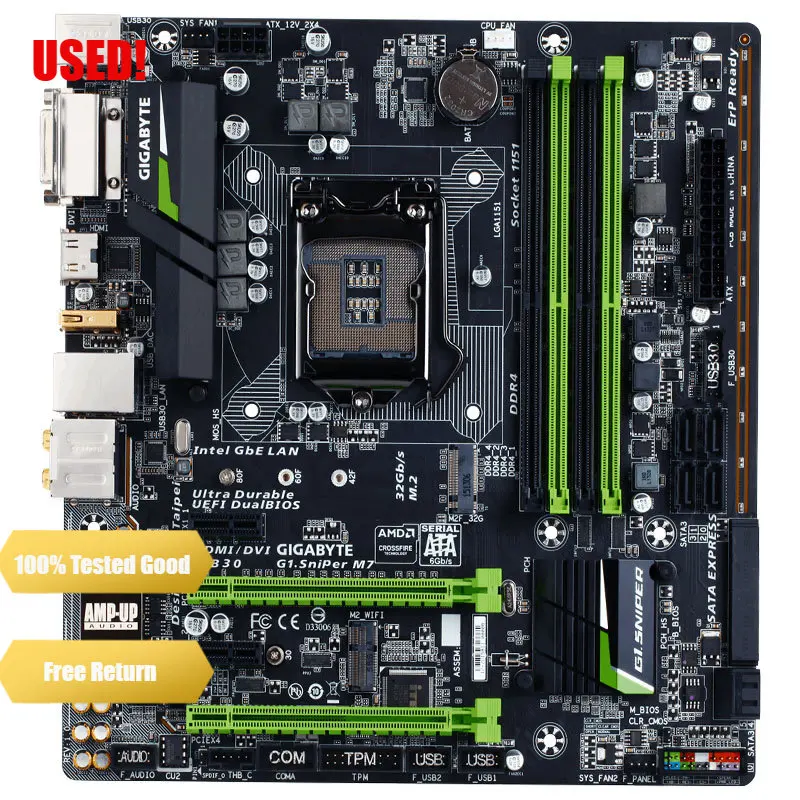 Placa base Gigabyte G1.Sniper M7 LGA1151 DDR4 M-ATX probada