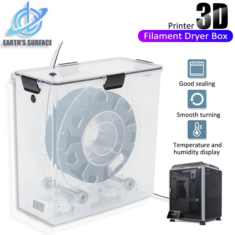 Piezas de impresora 3D, caja secadora de filamentos, monitoreo hermético y resistente a la humedad en tiempo Real para herramientas de impresora 3D, soporte de caja de almacenamiento