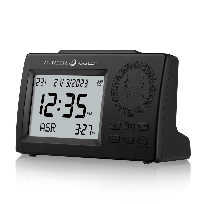 Reloj de escritorio musulmán árabe reloj de mesa musulmán Azan despertador con pantalla LCD Y3ND - imagen 4