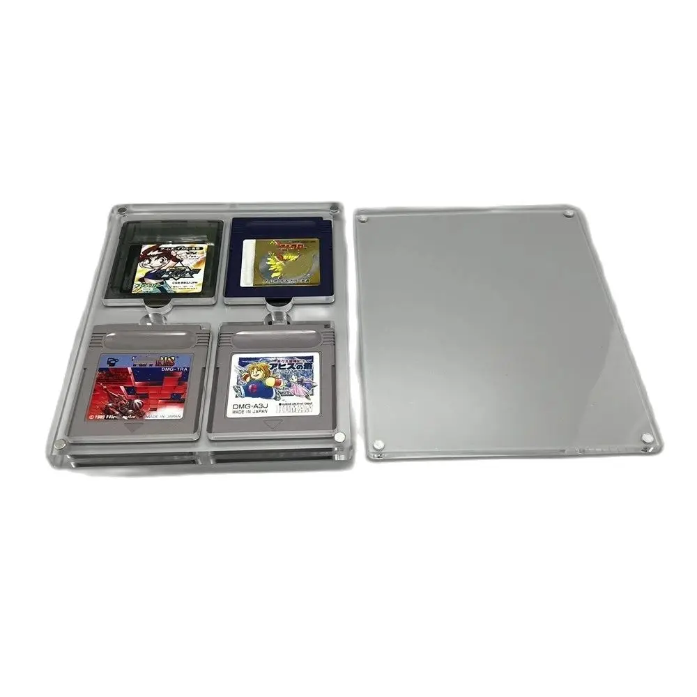 Cubierta de succión magnética acrílica de alta transparencia, caja de almacenamiento para juegos, estuche de cartucho de carcasa dura para GameBoy GB GBC