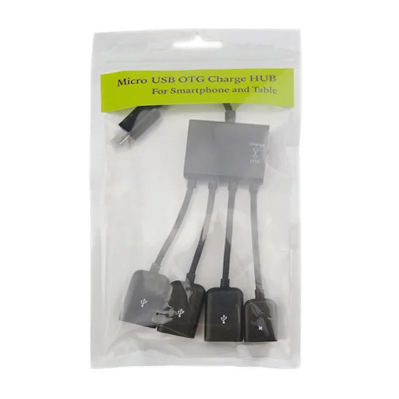 Teléfono móvil MICRO USB HUB OTG conectado al teclado y el ratón Cable OTG Cable de datos OTG de un punto y cuatro - imagen 4