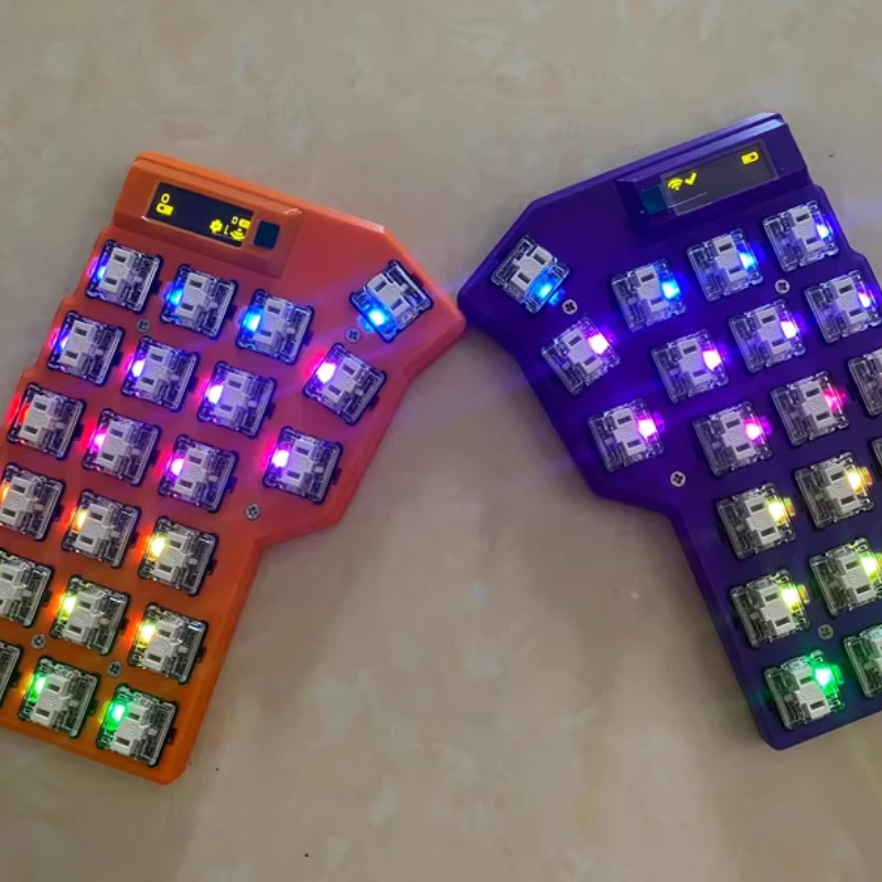 Corne-teclado de modo Dual con Bluetooth, Kit de teclado con interruptor de Choc ergonómico, personalización de Color, bricolaje, Github RGB, teclado dividido para juegos - imagen 5