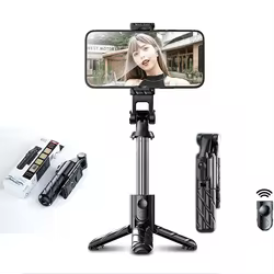Mini palo de Selfie portátil, trípode plegable para teléfono, soporte Universal para IPhone 15 Pro Max, Bluetooth, montaje remoto inalámbrico