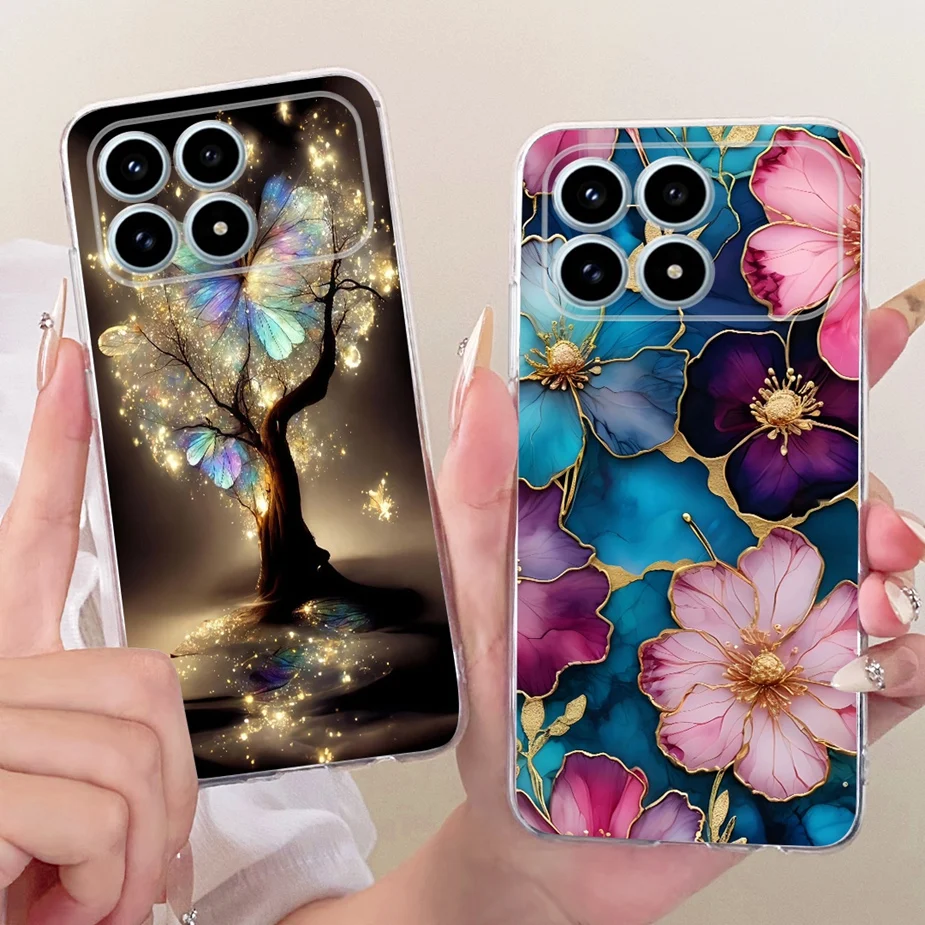 Para Xiaomi Poco F8 Pro funda de lujo pintada con mariposa funda de silicona suave para Xiaomi Poco F8 Ultra PocoF8 Pro F8Ultra Fundas - imagen 2