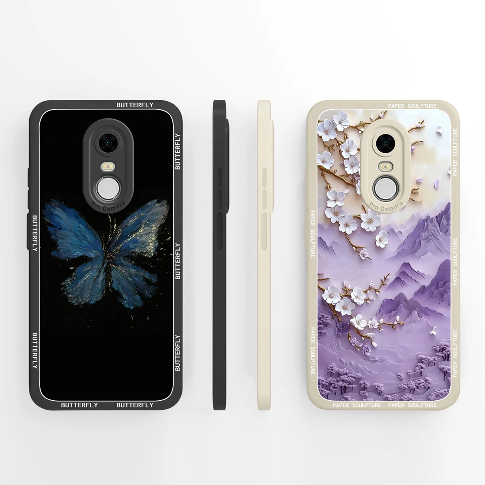 Para Redmi 5 Plus / Redmi Note 5 Funda de teléfono Preciosos patrones de flores de gato Parachoques de alta calidad para Redmi 5 + / Note5 Funda ligera - imagen 4