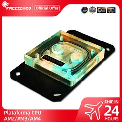 FreezeMod Bloque de Agua CPU Ryzen AM2/AM3/AM4 - Acrilico Aura Mod