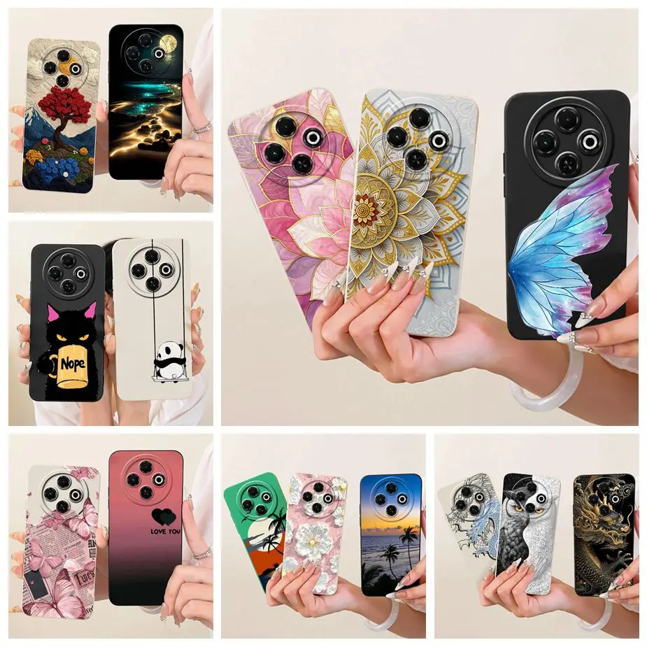 Para Tecno Spark 30 funda Spark 30C 4G flores de lujo cubierta pintada de caramelo funda de silicona suave para Tecno Spark 30 Pro Spark30 C bolsas