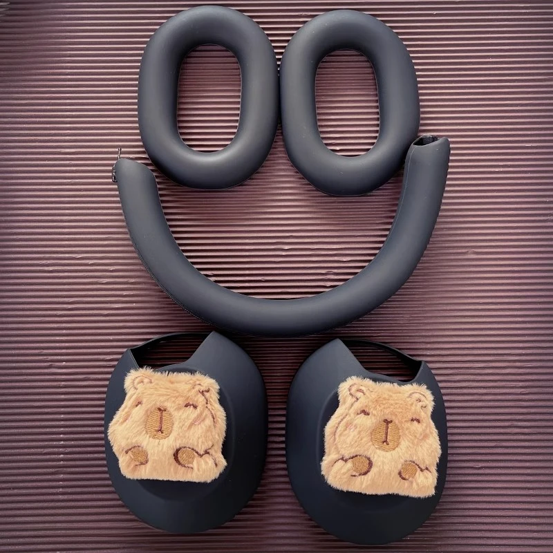Para Sony WH-1000xm4/xm5 funda para auriculares Capybara personalizada bonita funda para auriculares cubierta de viga de cabeza de silicona orejeras accesorio de decoración - imagen 5