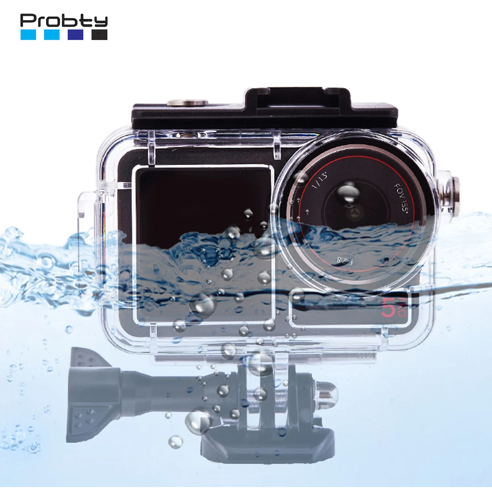 Carcasa de buceo impermeable subacuática de 196 pies/60M para DJI Osmo Action 5 Pro Action 4 Action 3 Accesorios