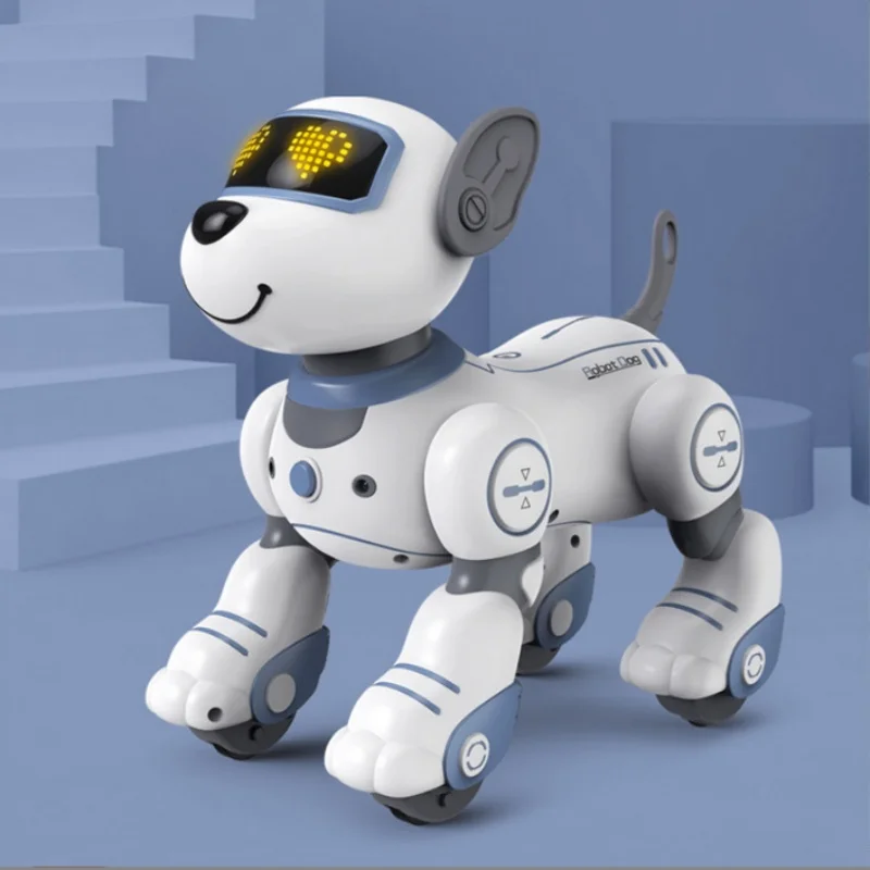 Robot inteligente con reconocimiento de voz para perros, Robot electrónico con Control remoto, cantar, baile, juguete mágico para mascotas, juguetes táctiles inteligentes para niños - imagen 5