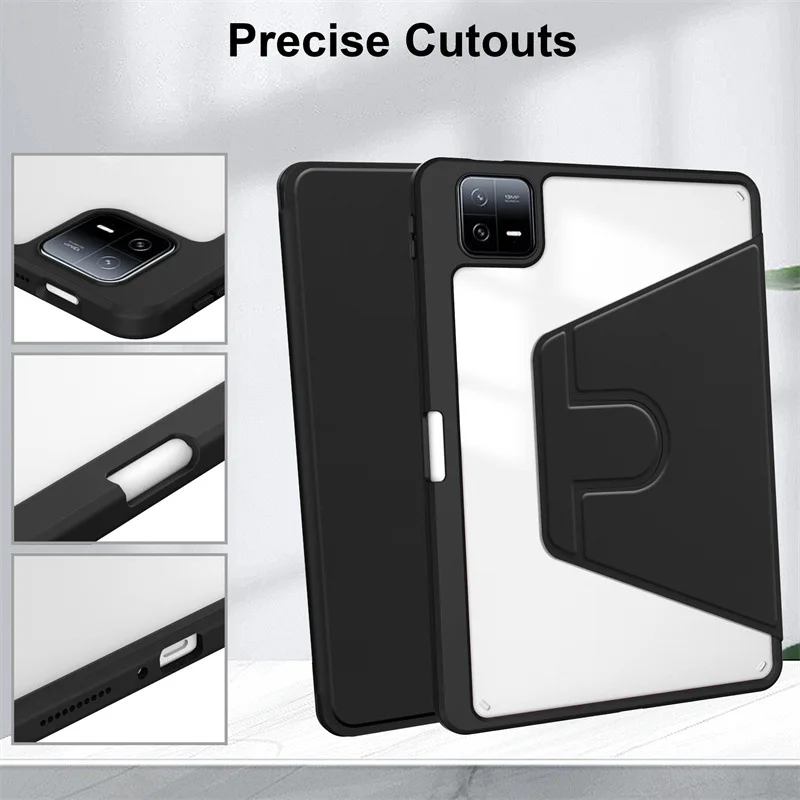 Para Redmi pad 10,6 Funda Redmi pad SE 11 con Funda para lápiz Xiaomi Mipad 6 5 11 7 PRO 11,2 6s 12,4 Max 12,1 cubierta de rotación - imagen 5