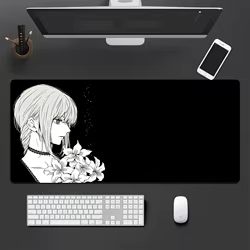 Alfombrilla de ratón grande de anime girl 900x400x3MM, alfombrilla de escritorio para juegos de oficina duradera antideslizante, regalo para ordenador portátil, accesorios de escritorio para jugadores