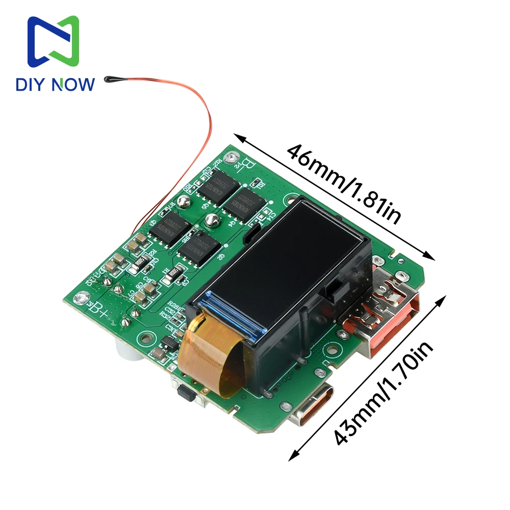 Módulo de carga rápida PD100W, placa de protección de batería 4S, pantalla TFT a Color, pantalla Digital, placa base de Banco de energía, módulo móvil DIY - imagen 5