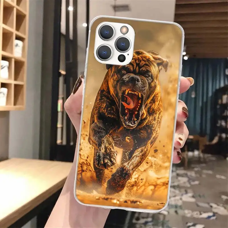Funda de teléfono Pit Bull Pet Dog Pitbull con llamada de silicona para iPhone 11 12 Mini 13 Pro X XS Max XR 7 8 Plus 6 6S 5 5S SE 2020 - imagen 2