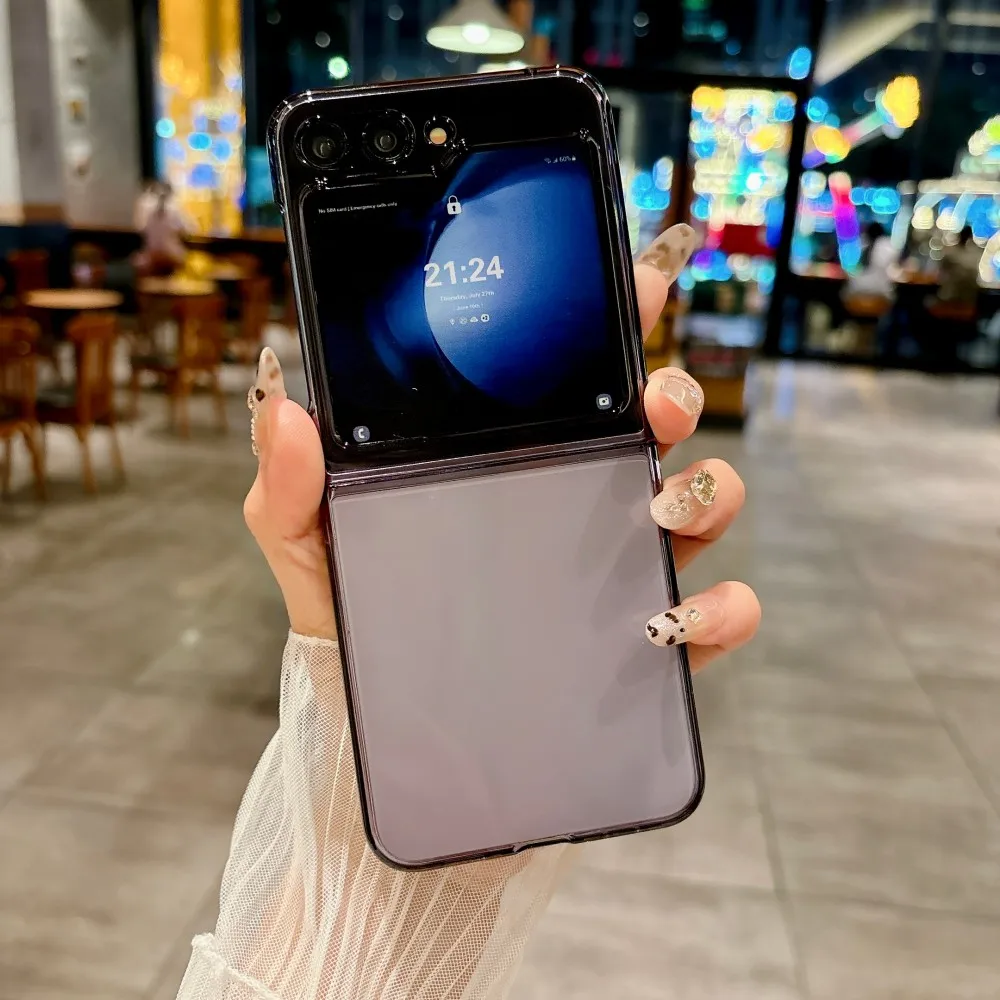 Para Samsung Galaxy Z Flip 7 funda protectora trasera transparente de PC dura de alta calidad para Samsung Z Flip 7 FE 6 5 carcasa de teléfono - imagen 4