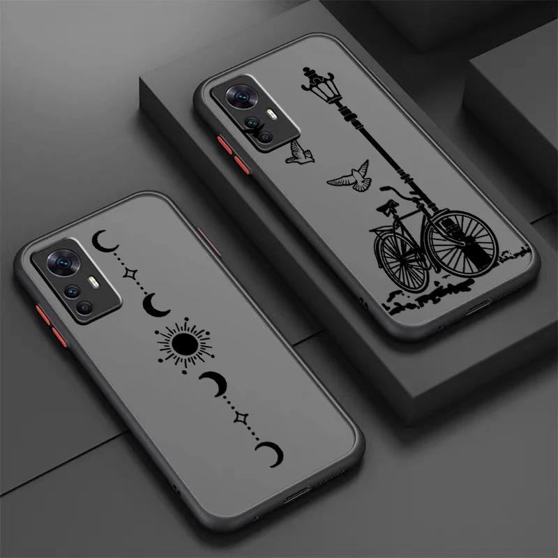 Lámpara de calle translúcida esmerilada para bicicleta, para Xiaomi Mi 13, 12, 12T, 11T, 11, 11i, 10T, 10, 9T, Pro Lite, Ultra 5G, mate