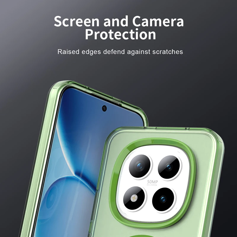 Para Xiaomi Redmi Note 15 Pro,15 Pro Plus 5G funda magnética ELVEV minimalista anticaída TPU duro PC mate translúcido cubierta de teléfono