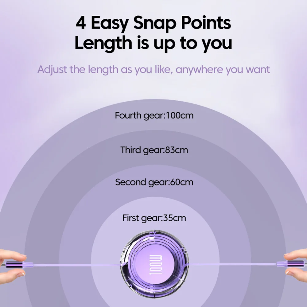 PD 100W USB tipo c a tipo c Cable de carga rápida para iphone 15 Xiaomi Huawei Tablet portátil Cable USB C retráctil Cable de datos - imagen 2