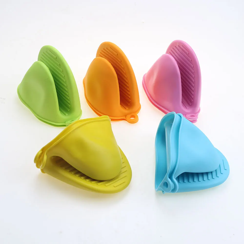 Guantes gruesos de silicona para horno, guantes antiescaldaduras resistentes al calor para cocinar, empuñaduras para pellizco, soporte para ollas, accesorios de cocina de silicona, 1 ud. - imagen 3